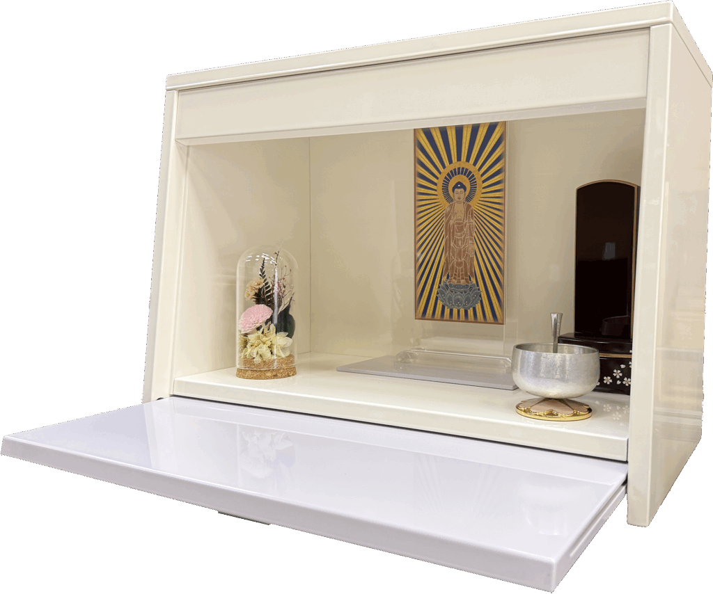 彩仏壇のホワイト・ラベンダー色